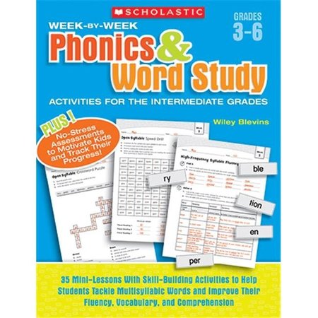 Scholastic Teaching Resources SC-946589 Week By Week Phonics & Word Study Activities For The Intermediate Grade